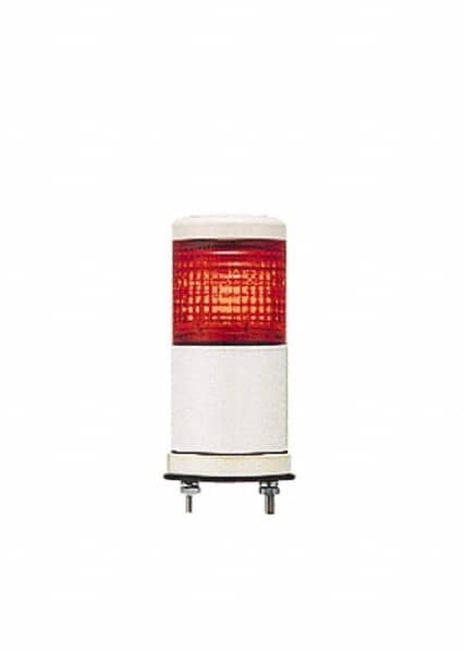 Schneider Electric - Red LED Flashing & Steady Stackable Tower Light with Buzzer - 70 to 85 dB, Base Mount, IP54, 24V, 14 to 122°F - Exact Tooling