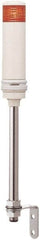 Schneider Electric - Red LED Flashing & Steady Stackable Tower Light with Buzzer - 70 to 85 dB, Pipe Mount, IP23, IP54, 24V, 14 to 122°F - Exact Tooling