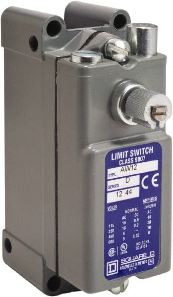 Square D - DPST, 2NC/2NO, 600 VAC, Screw Terminal, Rotary Head Actuator, General Purpose Limit Switch - 1, 2, 4, 12, 13 NEMA Rating, IP65 IPR Rating, Surface Mount - Exact Tooling