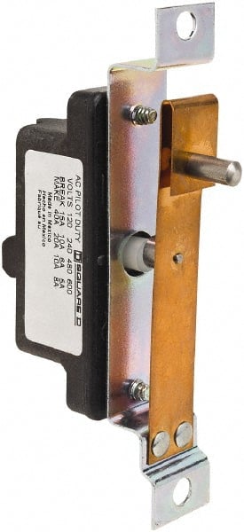 Square D - DPDT, 2NC/2NO, 600 Volt, Screw Terminal, Rod Lever Actuator, General Purpose Limit Switch - 1 NEMA Rating, IP20 IPR Rating, Panel Mount, 1/2 Lb. Operating Force - Exact Tooling