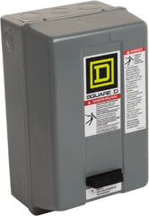 Square D - 110 Coil VAC at 50 Hz, 120 Coil VAC at 60 Hz, 27 Amp, NEMA Size 1, Nonreversible Enclosed Enclosure NEMA Motor Starter - 2 hp at 1 Phase, 1 Enclosure Rating - Exact Tooling