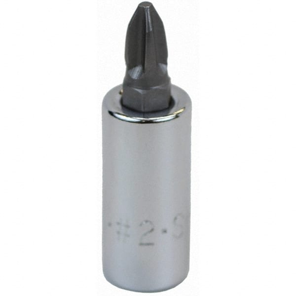 SK - Screwdriver & Drag Link Sockets - 3/8"DR #2 CHRM PHILLIPS SCRDRVR SCKT BIT - Exact Tooling