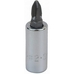 SK - Screwdriver & Drag Link Sockets - 3/8"DR #2 CHRM PHILLIPS SCRDRVR SCKT BIT - Exact Tooling