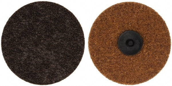 Merit Abrasives - 4" Disc Diam, 50 Grit, Aluminum Oxide Quick Change Disc - Type R Attaching System, Nonwoven, Brown, Coarse Grade, 15,000 RPM - Exact Tooling
