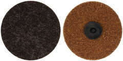 Merit Abrasives - 4" Disc Diam, 50 Grit, Aluminum Oxide Quick Change Disc - Type R Attaching System, Nonwoven, Brown, Coarse Grade, 15,000 RPM - Exact Tooling