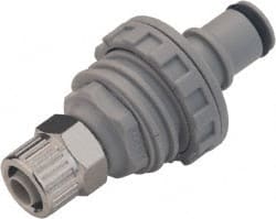 CPC Colder Products - 1/4" Nominal Flow, Male, Nonspill Quick Disconnect Coupling - 120 Max psi, 32 to 160°F, Polypropylene Coupling - Exact Tooling