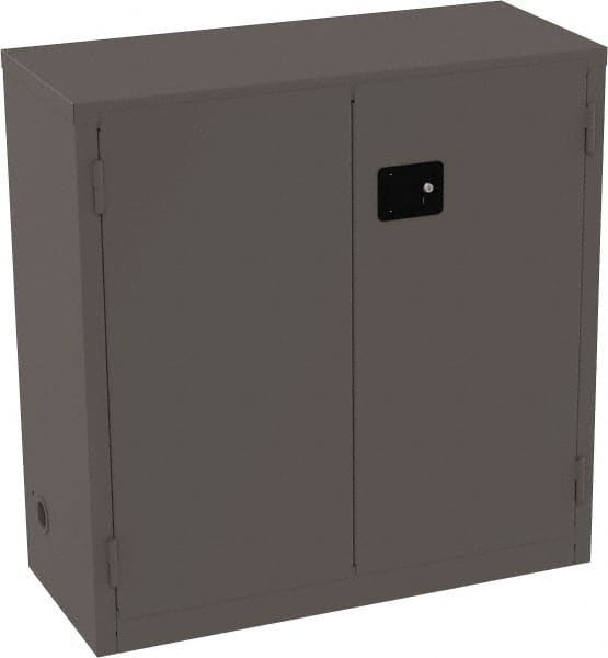 Jamco - 3 Shelf Security Storage Cabinet - Steel, 18" Wide x 43" Deep x 44" High, Gray - Exact Tooling