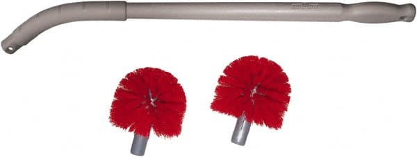 Unger - 26" OAL Toilet Bowl Brush - Nylon Bristles, Curved Plastic Handle, Gray - Exact Tooling