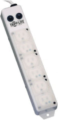 Tripp-Lite - 6 Outlets, 120 VAC15 Amps, 15' Cord, Power Outlet Strip - Keyhole, Tab Mount, 5-15 NEMA Configuration, 13-3/4" Strip - Exact Tooling