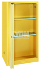 Storage Cabinet - #5461 - 32 x 32 x 65" - 60 Gallon - w/2 shelves, bi-fold self-closing door - Yellow Only - Exact Tooling