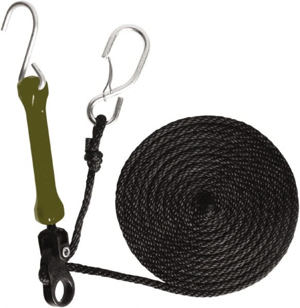 The Perfect Bungee - Light Duty Tie Down with Triangulated Galvanized S Hook - 144" OAL, Camo Green - Exact Tooling