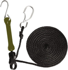 The Perfect Bungee - Light Duty Tie Down with Triangulated Galvanized S Hook - 144" OAL, Camo Green - Exact Tooling