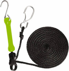 The Perfect Bungee - Light Duty Tie Down with Triangulated Galvanized S Hook - 144" OAL, Safety Green - Exact Tooling