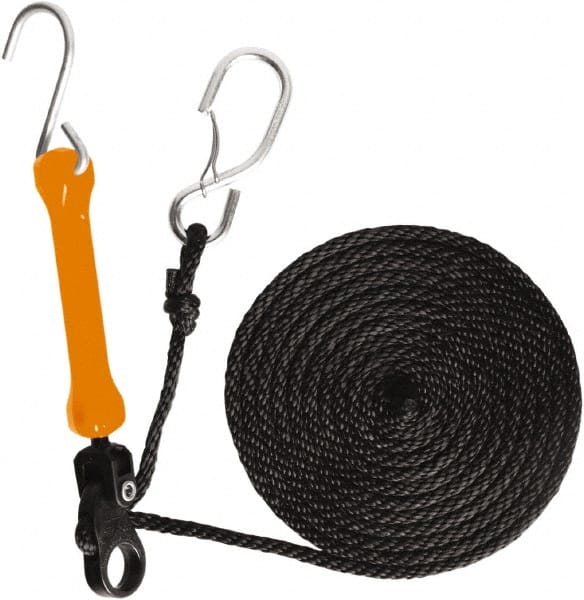The Perfect Bungee - Light Duty Tie Down with Triangulated Galvanized S Hook - 144" OAL, Safety Orange - Exact Tooling