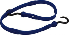 The Perfect Bungee - Adjustable Bungee Strap with Molded Nylon Hook End - 36" OAL, Blue - Exact Tooling