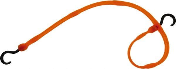 The Perfect Bungee - Adjustable Bungee Strap with Molded Nylon Hook End - 36" OAL, Safety Orange - Exact Tooling