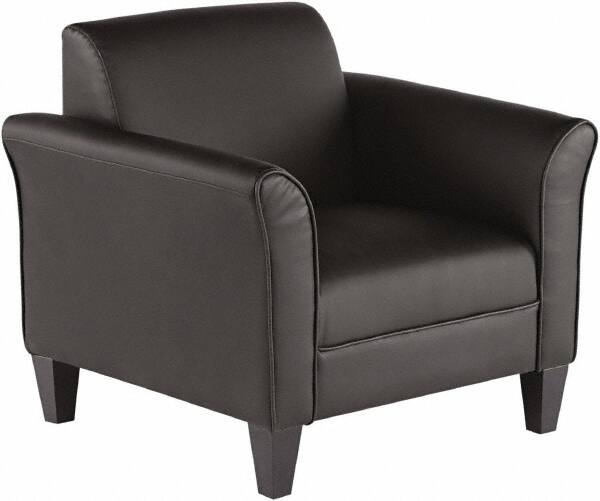 ALERA - Black Leather Guest Chair - 35" Wide x 32" High - Exact Tooling