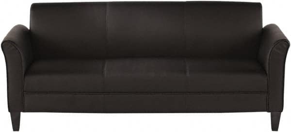 ALERA - Black Leather Guest Sofa - 77" Wide x 32" High - Exact Tooling