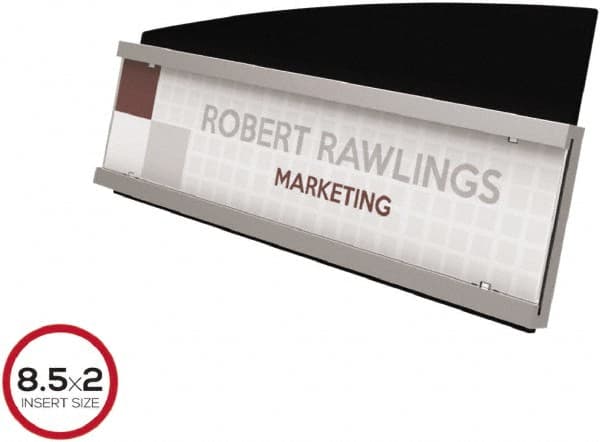 Deflect-o - 8-1/2" Wide x 3-7/8" High Sign Compatiblity, Acrylic Sign Holder - Clear, 3-7/8" Holder Height - Exact Tooling