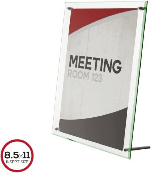 Deflect-o - 11" Wide x 8-1/2" High Sign Compatiblity, Acrylic Sign Holder - Clear, 8-1/2" Holder Height - Exact Tooling