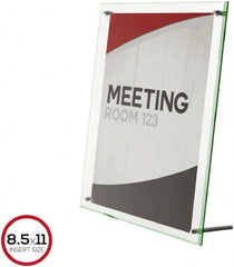 Deflect-o - 11" Wide x 8-1/2" High Sign Compatiblity, Acrylic Sign Holder - Clear, 8-1/2" Holder Height - Exact Tooling
