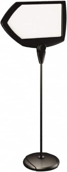 MasterVision - 19" Wide x 3-7/8" High Sign Compatiblity, Steel Floor Sign - Black, 3-15/16" Holder Height - Exact Tooling