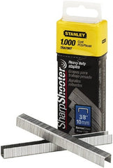 Stanley Bostitch - 0.38" Leg Length, Steel Staple Gun Staples - 80 Sheet Capacity, For Use with Stanley TR150 - Exact Tooling