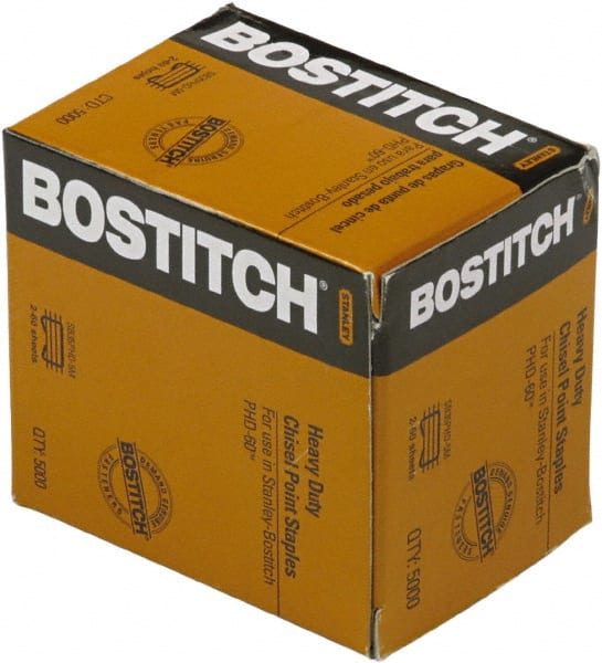 Stanley Bostitch - 0.38" Leg Length, Steel Heavy Duty Stapler Staples - 60 Sheet Capacity, For Use with Bostitch PHD-60 - Exact Tooling