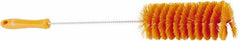 Vikan - 2.4" Diam Polyester Tube Brush - 19.4" OAL, 7.9" Head Length, Stainless Steel Handle - Exact Tooling