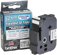 Brother - 1" Wide x 314.4" Long, White Plastic/Paper Tape Cassette - For Label Maker - Exact Tooling