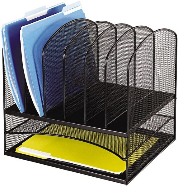 Safco - Black Combination File Sorter - Steel, Mesh - Exact Tooling