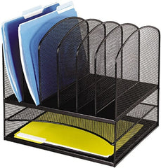 Safco - Black Combination File Sorter - Steel, Mesh - Exact Tooling