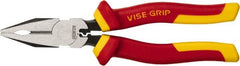 Irwin - 8-1/2" OAL, 11/16" Jaw Width, Side Cutting Pliers - Linesman Pliers - Exact Tooling