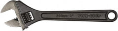 Irwin - 1-1/8" Jaw Capacity, 8" Standard Adjustable Wrench - Chrome Vanadium Steel, Black Finish - Exact Tooling