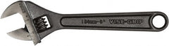 Irwin - 1" Jaw Capacity, 6" Standard Adjustable Wrench - Chrome Vanadium Steel, Black Finish - Exact Tooling