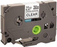 Brother - 1/2" Wide x 314.4" Long, Clear Plastic/Paper Tape Cassette - For Label Maker - Exact Tooling