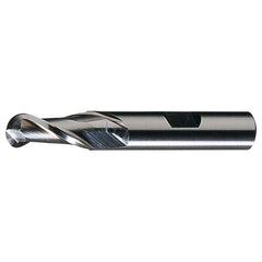 ‎1-1/2″ Dia. × 1-1/4″ Shank × 2-1/2″ DOC × 5″ OAL, HSS Bright, Spiral , 2 Flute, CW Helix, Weldon, Ballnose End Mill - Exact Tooling
