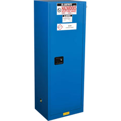 Justrite - 1 Door 3 Shelf 22 Gal Space Saver Safety Cabinet for Flammable Substances - Exact Tooling