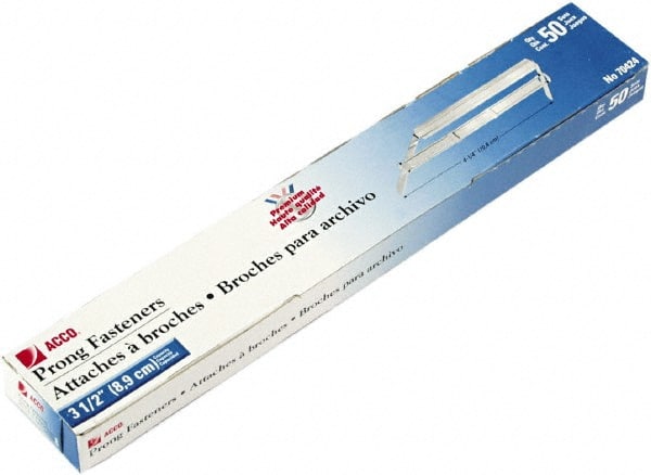 ACCO - 50 Piece Paper File Fasteners - 4-1/4" Long - Exact Tooling