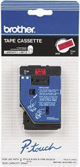 Brother - 1/2" Wide x 300" Long, Red Tape Cassette - For Label Maker - Exact Tooling