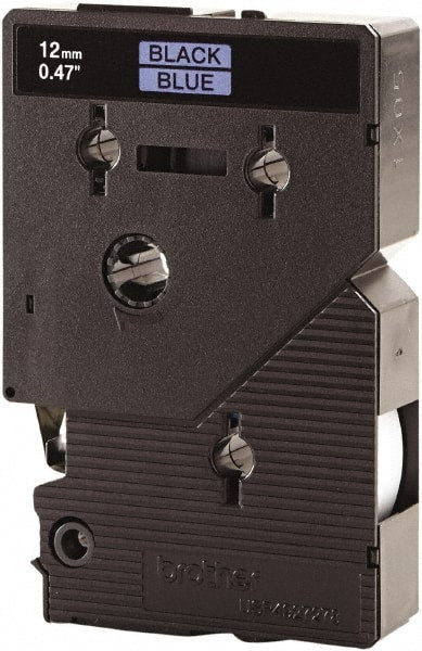 Brother - 1/2" Wide x 300" Long, Blue Tape Cassette - For Label Maker - Exact Tooling