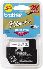 Brother - 1/2" Wide, White Tape Cassette - For Label Maker - Exact Tooling