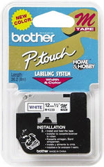 Brother - 1/2" Wide, White Tape Cassette - For Label Maker - Exact Tooling