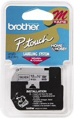 Brother - 1/2" Wide, Silver Tape Cassette - For Label Maker - Exact Tooling