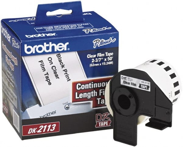 Brother - 2-7/16" Wide x 600" Long, Clear Film Tape Cassette - For Label Maker - Exact Tooling