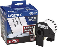 Brother - 2-7/16" Wide x 600" Long, Clear Film Tape Cassette - For Label Maker - Exact Tooling