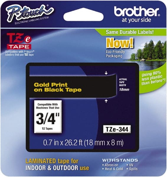 Brother - 3/4" Wide, Black Tape Cassette - For Label Maker - Exact Tooling