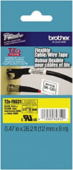 Brother - 1/2" Wide, Yellow Tape Cassette - For Label Maker - Exact Tooling