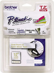 Brother - 1/2" Wide, Silver Tape Cassette - For Label Maker - Exact Tooling