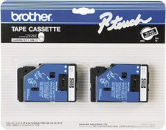Brother - 3/8" Wide x 300" Long, Black Tape Cassette - For Label Maker - Exact Tooling
